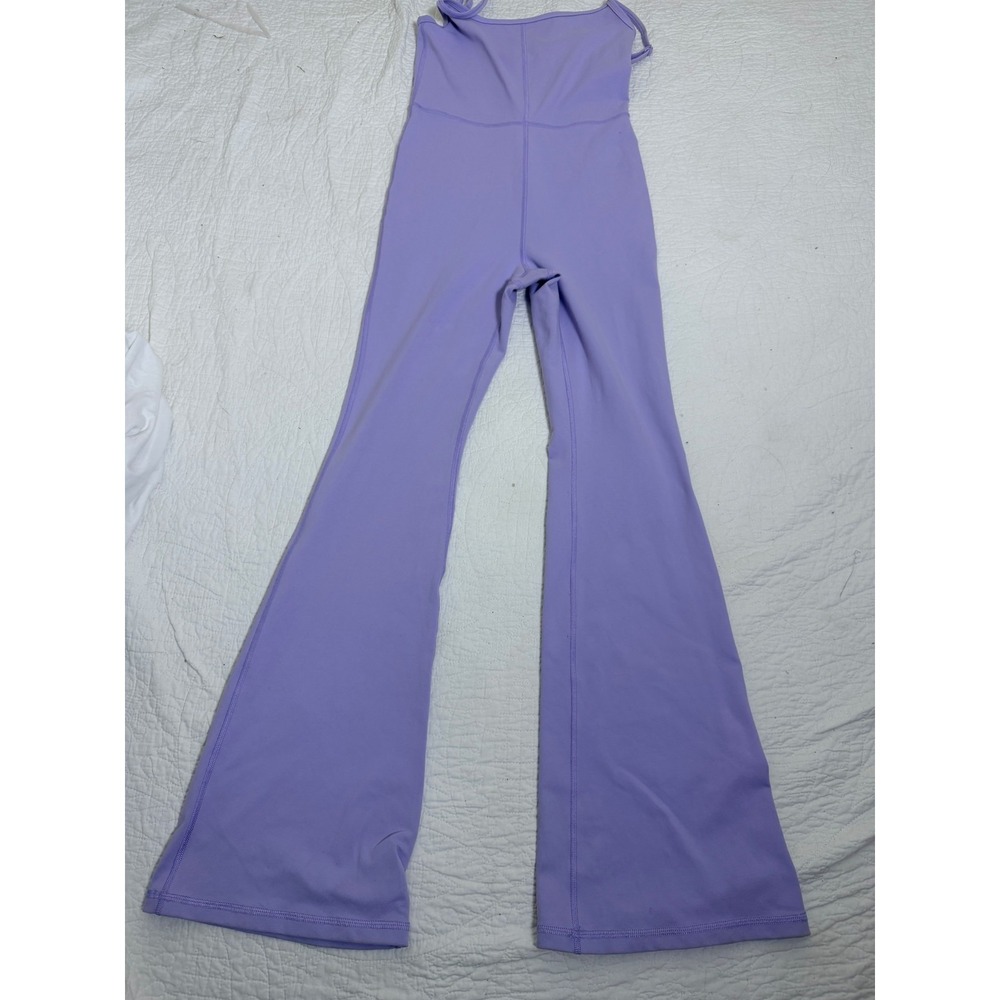 Wilfred Free Aritzia Freestyle Kick Flare Jumpsuit Womens M Lilac Sporty Chic